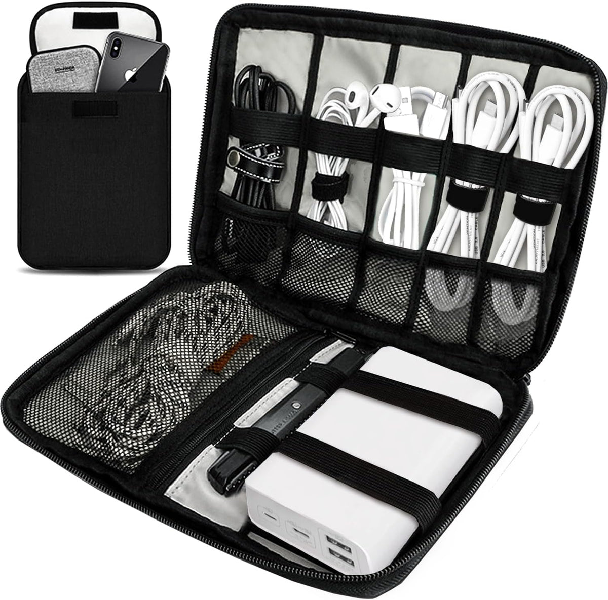Travel Cable Organizer Pouch Electronic Accessories,Travel Essentials