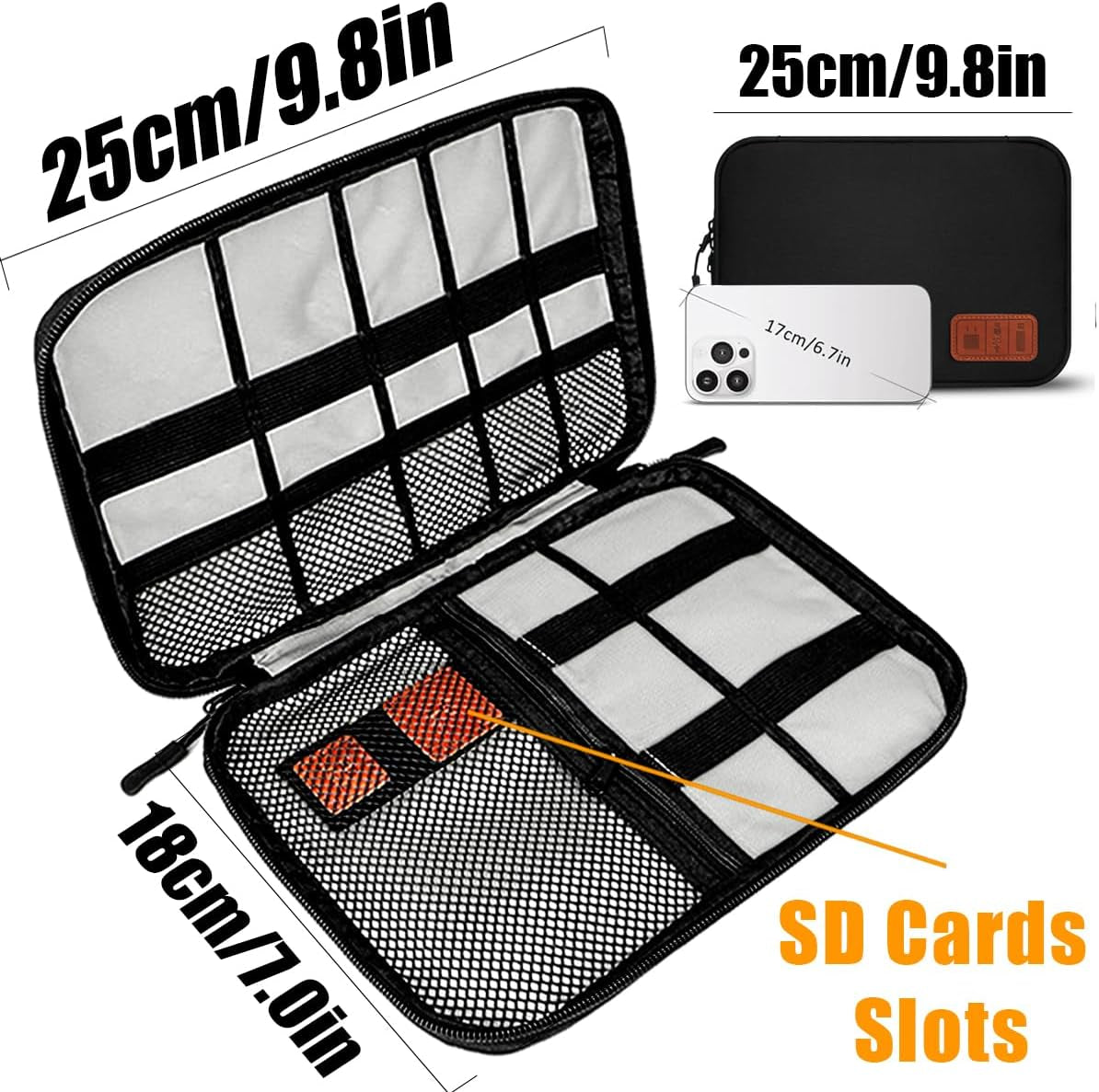 Travel Cable Organizer Pouch Electronic Accessories,Travel Essentials